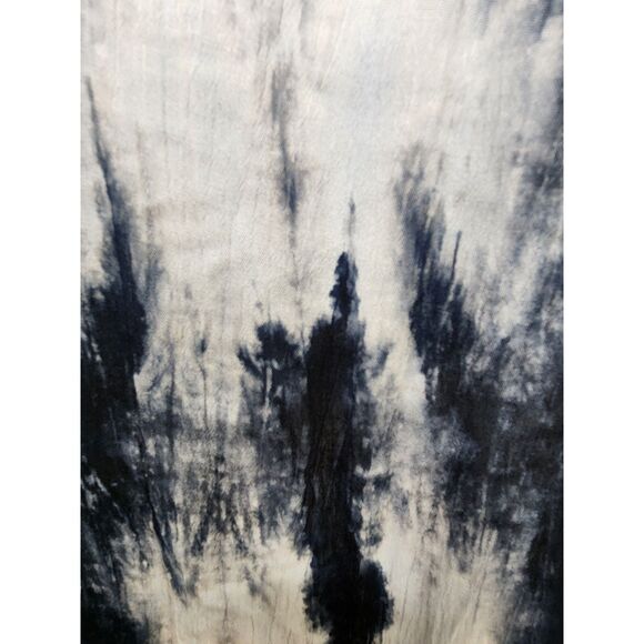 Blue Tie-Dye Kimono Sleeve Maxi Dress NWT Tanib Sz. M Gauzy Rayon Boho Feminine - Picture 3 of 8